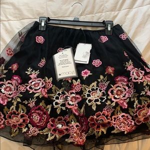 Macy’s floral skirt